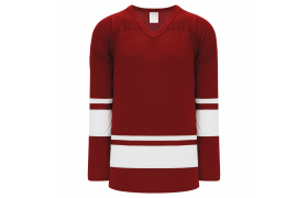 Athletic Knit H6400-250 House League Hockey Jersey - Avalanche Red / White