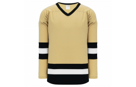 Athletic Knit (AK) H6500A-447 Adult Royal Blue/Gold/White League Hockey  Jersey