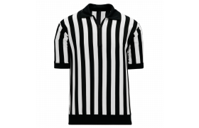 Referee Store | Hybrid Cold Weather Waterproof Referee Jersey Black & White Adult Small