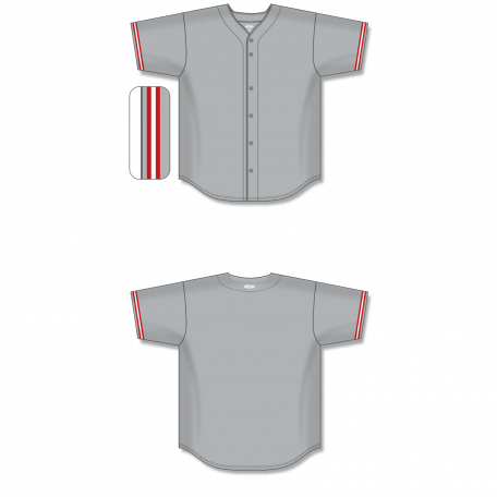 Grey and red baseball jersey discount