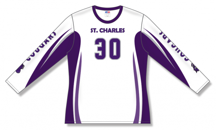 Purple and white 2025 jersey